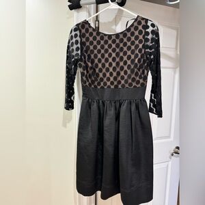 Boack dress with mesh top